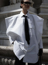 TARUXY Anzug Krawatte Bluse Frauen 2023 Mode Lose Langarm Weiß Shirts frauen Straße Temperament Camisas De Mujer 2023 Neue